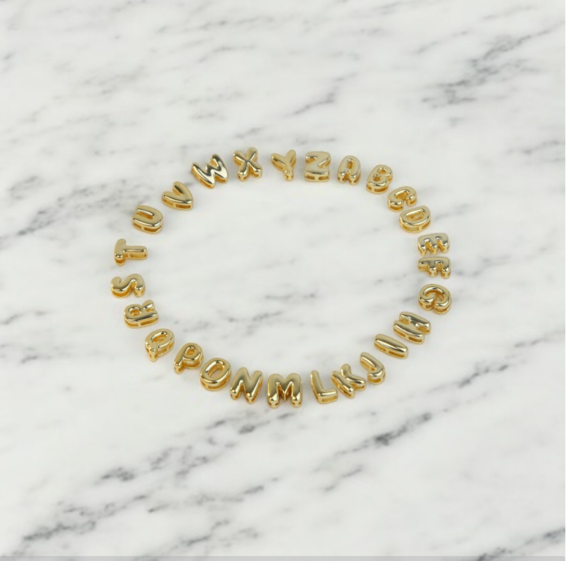 Bailey Bubble Letter Charms