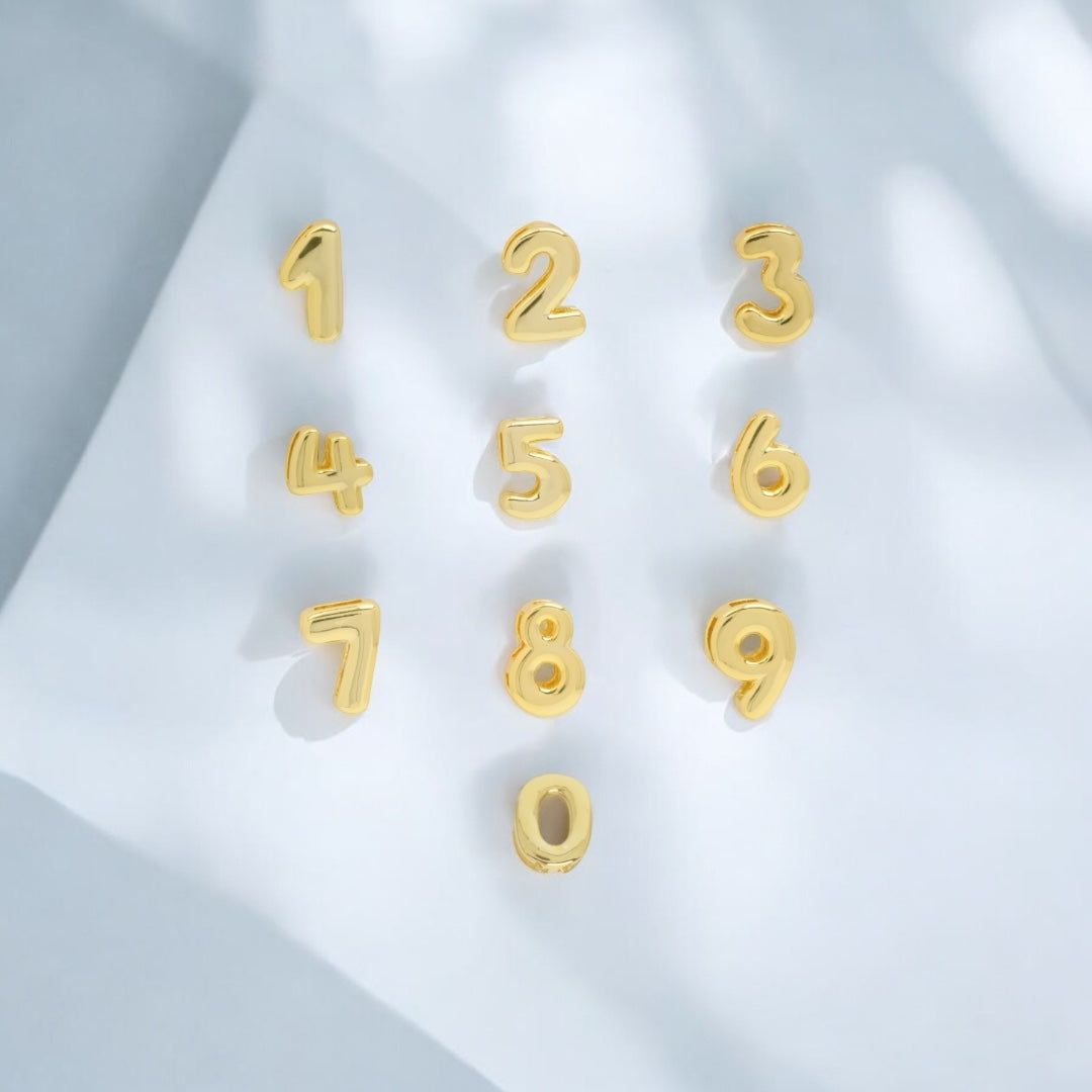 Bailey Bubble Number Charms